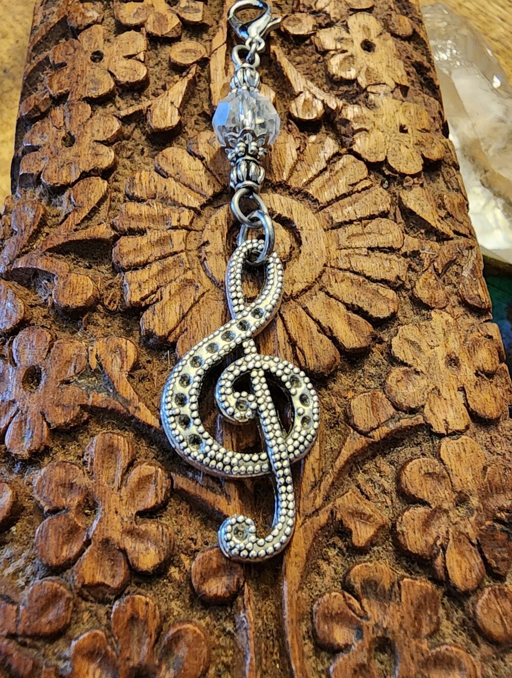 Music Bag Charm Treble Clef Bass Clef Music Note Zipper Charm for Wallet Purse